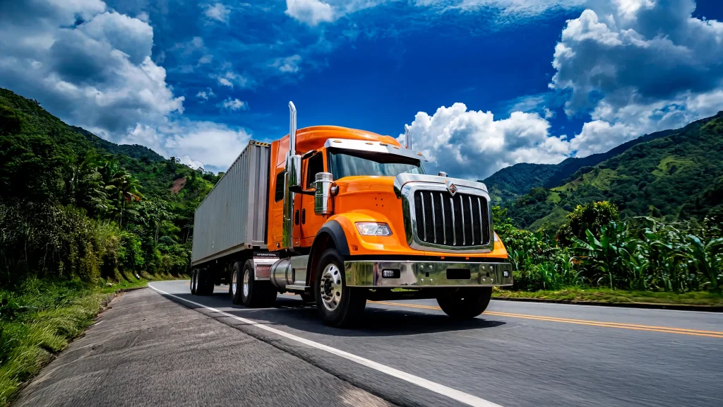 International HX con contenedor